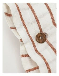 Outlet 🔔 Heritage Ridgeway Linen Striped Cushion Melon ⌛ -Bedroom Sales Store 832961260 4 720x928