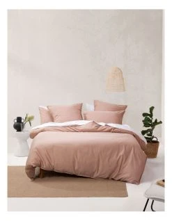 Hot Sale 💯 Linen House Nara 400TC Bamboo Cotton Quilt Cover Set Clay ❤️