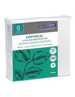 Hot Sale 🛒 Protect-A-Bed Empyreal Tencel Waterproof Fitted Mattress Protector White ⌛