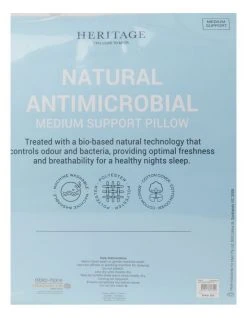 Budget 🤩 Heritage Natural Antimicrobial Pillow White ✨ -Bedroom Sales Store 836069140 4 720x928