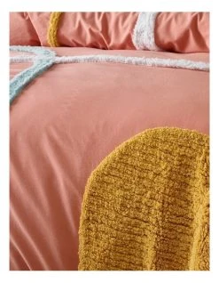 Budget 🎁 Vue Dumes Tufted Cotton Quilt Cover Set Pink Clay ✔️ -Bedroom Sales Store 836128810 3 720x928