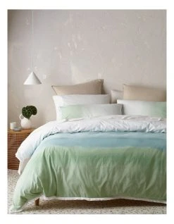 Outlet ✨ Vue Skyler Washed Cotton Quilt Cover Set Sage 🔔