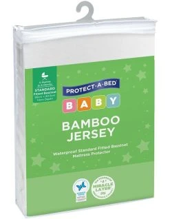 Wholesale ❤️ Protect-A-Bed Bamboo Jersey Fitted Cot Mattress Protector White 🥰