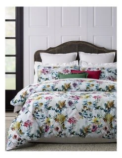 Flash Sale ✨ Heritage Madelyn Textured Cotton Quilt Cover Set Multicolour ⭐