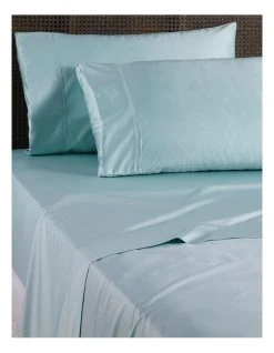 Discount ✔️ Heritage 500TC Bamboo Blend Cooling Sheet Set Sky Blue 🤩