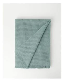 Budget ✨ Australian House & Garden Norco Organic Cotton Waffle Throw Sea Mist 😍
