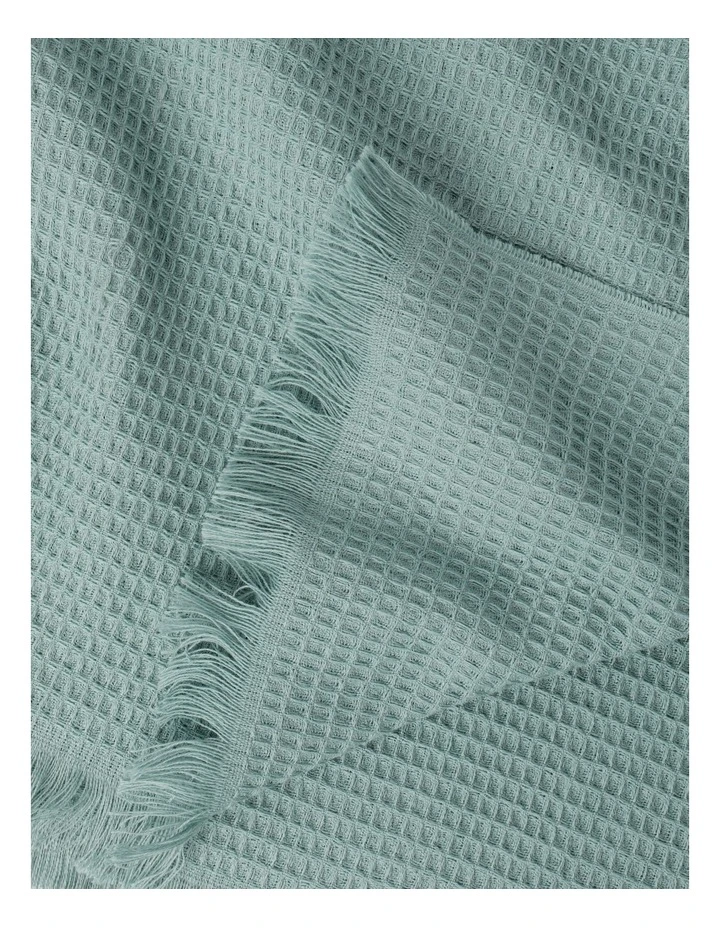 Budget ✨ Australian House & Garden Norco Organic Cotton Waffle Throw Sea Mist 😍 2 Budget ✨ Australian House & Garden Norco Organic Cotton Waffle Throw Sea Mist 😍 - Image 2