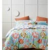 Best Pirce 🔥 Beau & Bonnie Poppy Cotton Quilt Cover Set Ice Blue ⌛