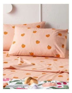 Best deal 🧨 Beau & Bonnie 250TC Peachy Stonewashed Cotton Sheet Set Pink 👍