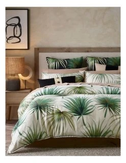 Best deal ✔️ Darren Palmer Nassau Bamboo/Linen Quilt Cover Set in Green ✔️