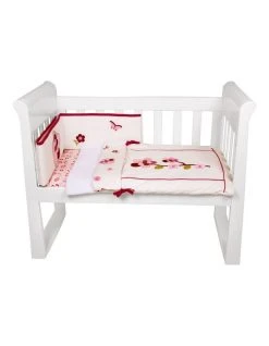 Discount ✔️ Babyhood Amani Bebe 3pce Cradle Set Raspberry Garden 💯