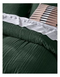Outlet ✨ Darren Palmer Allamanda Quilted Quilt Cover Set Emerald ⭐ -Bedroom Sales Store 838740160 3 720x928