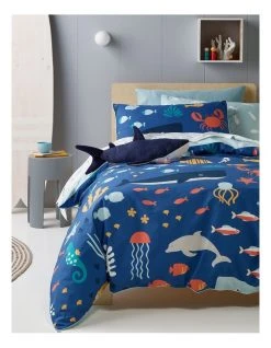 Promo 🤩 Milkshake Underwater World Cotton Quilt Cover Set Blue 🛒