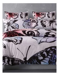 Discount 🤩 Bromley Butterflies Quilt Cover Set Lilac 🔔