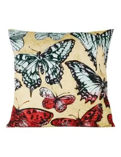 Budget 💯 Bromley Butterflies Cushion Red ✨