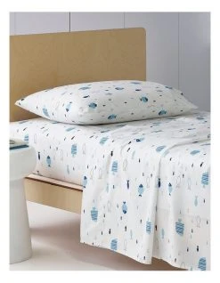 Wholesale 🔥 Milkshake Swimming Fish Cotton Sheet Set Blue 💯