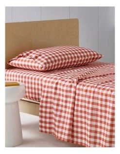 Wholesale ✨ Milkshake Gingham Cotton Sheet Set Pink 🛒