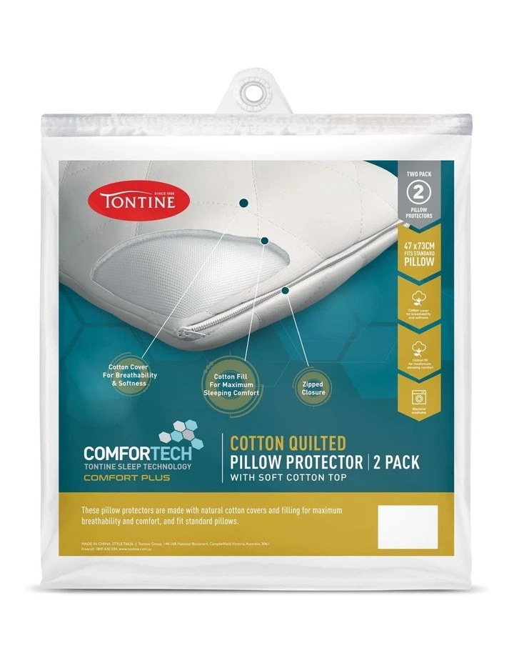 Brand new 🎉 Tontine Comfortech Quilted Waterproof Pillow Protector 2 Pack 🛒 1 Brand new 🎉 Tontine Comfortech Quilted Waterproof Pillow Protector 2 Pack 🛒