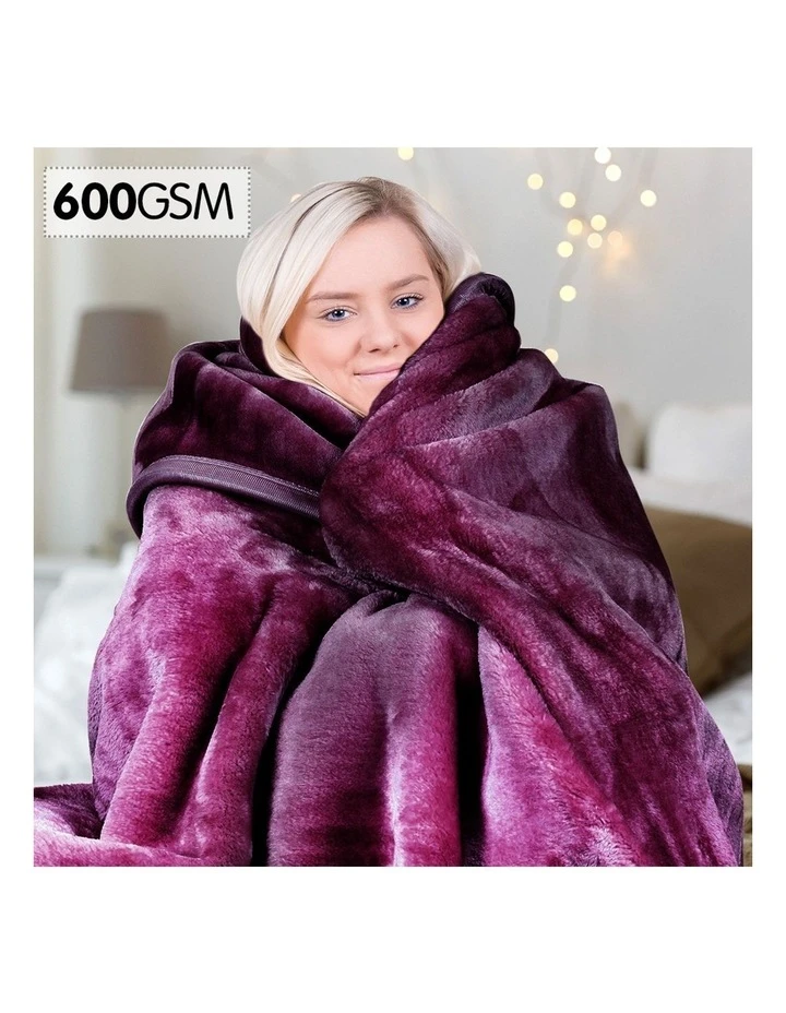 Flash Sale ⌛ Laura Hill Mink Blanket Throw Purple Double Sided Queen Size Soft Plush Bed Faux Rug ❤️ 2 Flash Sale ⌛ Laura Hill Mink Blanket Throw Purple Double Sided Queen Size Soft Plush Bed Faux Rug ❤️ - Image 2