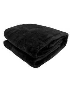 Coupon 😉 Laura Hill Mink Blanket Black Double Sided Queen Size Soft Plush Bed Faux Throw Rug 🤩