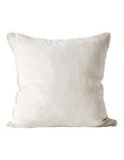 Outlet 🌟 Aura Home Vintage Linen Fringe Cushion Sand 😀