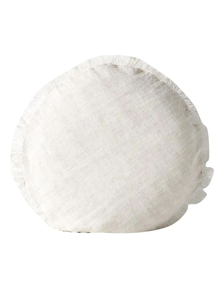 Cheapest ⭐ Aura Home Vintage Linen Fringe 45cm Round Cushion in Sand ⌛ 1 Cheapest ⭐ Aura Home Vintage Linen Fringe 45cm Round Cushion in Sand ⌛