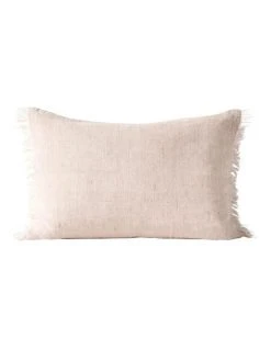 Promo 👏 Aura Home Vintage Linen Fringe Rectangle Cushion Shell ✔️