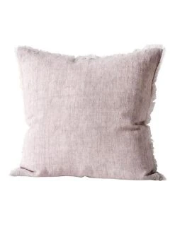 Deals 🤩 Aura Home Vintage Linen Fringe Cushion Dusk ⌛