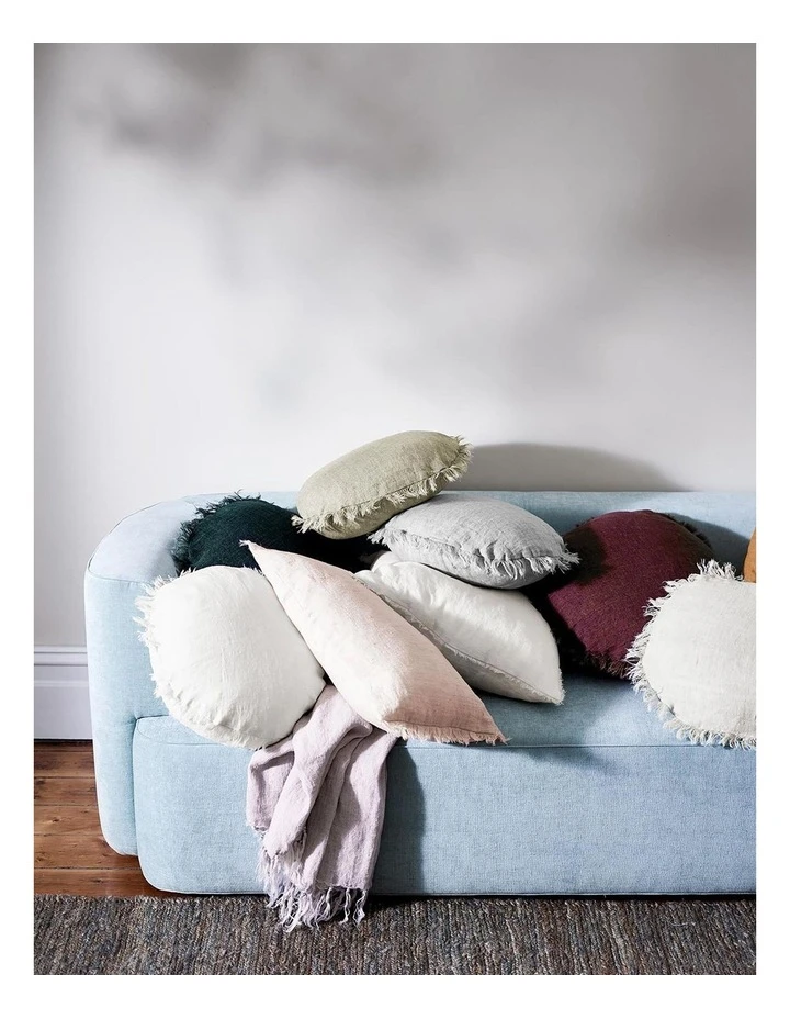 Budget 👍 Aura Home Vintage Linen Fringe 45cm Round Cushion in Bronze 🔥 2 Budget 👍 Aura Home Vintage Linen Fringe 45cm Round Cushion in Bronze 🔥 - Image 2