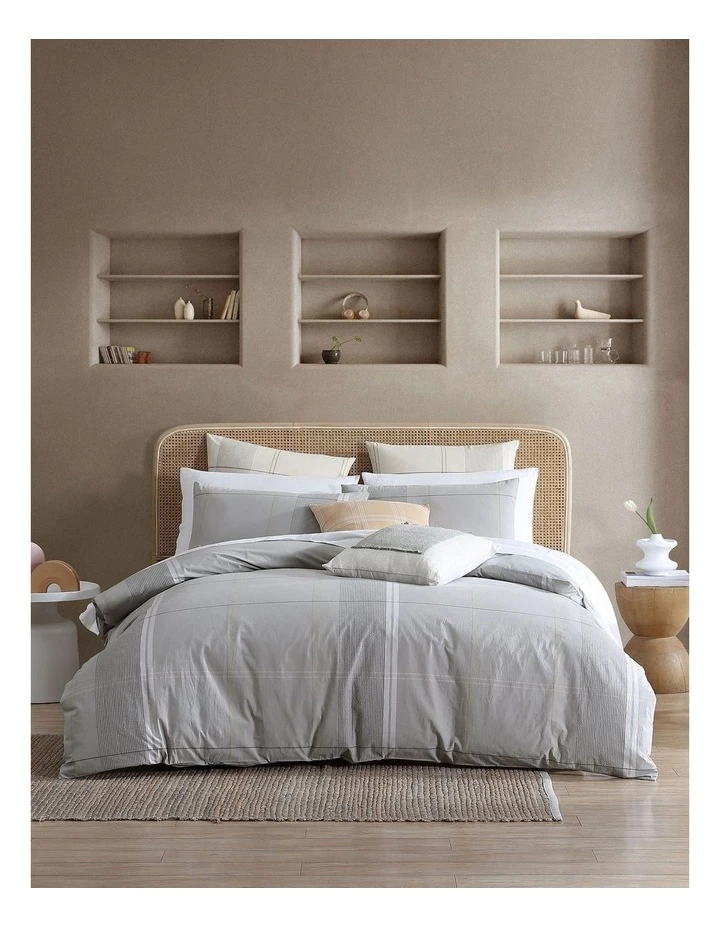 Discount ❤️ Linen House Cobain Quilt Cover Set Mineral ⭐ 1 Discount ❤️ Linen House Cobain Quilt Cover Set Mineral ⭐