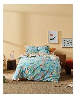 Discount 👏 Linen House Kids Tales And Scales Quilt Cover Set Aqua ⌛ -Bedroom Sales Store 840454210 3 720x928