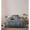 Promo ❤️ Linen House Dunaway Quilt Cover Set Petrol ⌛