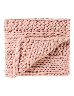 Cheap 😍 Linen House Lana Throw Rose Quartz 🔔