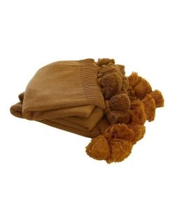 Cheapest 🔥 M.M Linen Birch Throw in Ochre 🎉