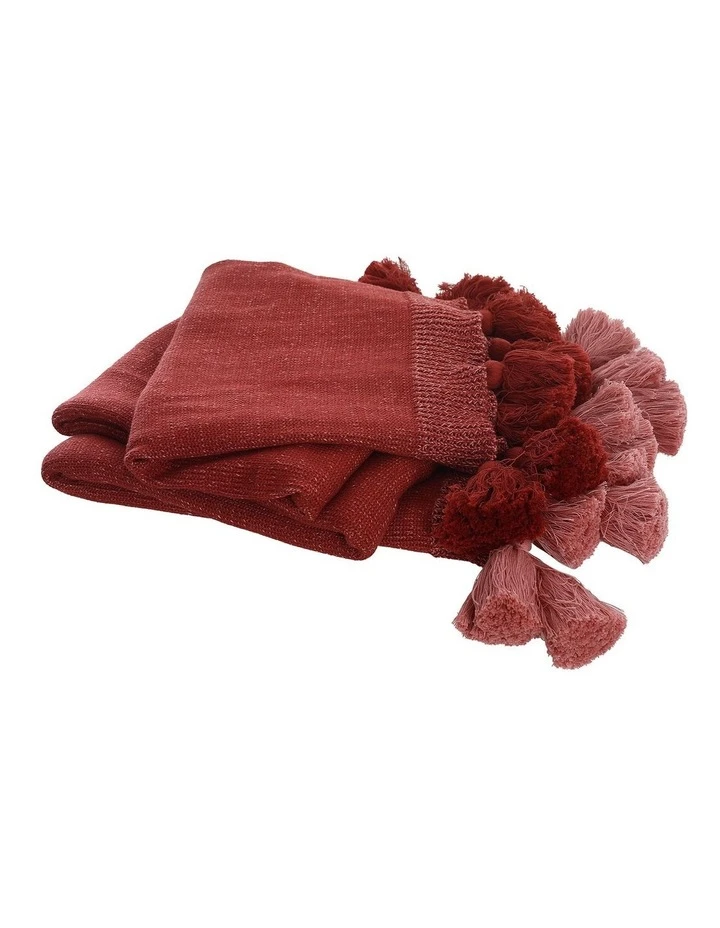 Best Sale ๐งจ M.M Linen Birch Throw in Cinnabar ๐ 2 Best Sale ๐งจ M.M Linen Birch Throw in Cinnabar ๐ - Image 2