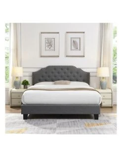 Flash Sale ❤️ IHOMDEC BEF02 Double Size Bed Frame Base Mattress Platform Grey ❤️ -Bedroom Sales Store 842432320 3 720x928