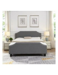 Best Sale 🌟 IHOMDEC BEF03 Double Size Wooden Upholstered Bed Frame Grey ✔️ -Bedroom Sales Store 842432410 3 720x928