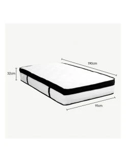 Coupon 🔔 Laura Hill Single Mattress Bed Size Euro Top 5 Zone Spring Foam 32cm 🔔 -Bedroom Sales Store 845504830 7 720x928
