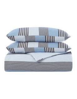 Deals ✔️ Tommy Hilfiger Home Indigo Quilt Cover Set Striped Blue 😀 -Bedroom Sales Store 845977060 4 720x928