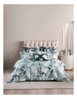 Best Pirce 👍 Grace by Linen House Cattleya Quilt Cover Set Aqua 👏