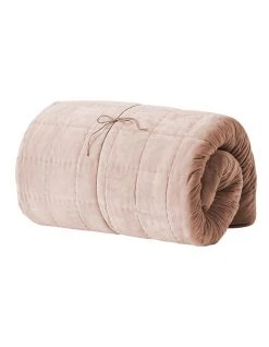 Best Pirce 🔔 Aura Home Luxury Velvet Bed Cover in Rosewater ⭐ -Bedroom Sales Store 851898880 851931100 3 720x928