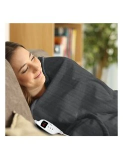 Coupon 🔥 Laura Hill Heated Electric Blanket Throw Rug Coral Warm Fleece Winter Grey 💯 -Bedroom Sales Store 855666640 7 720x928