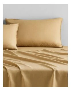 Deals 😍 Sheridan Supersoft Lyocell Linen Sheet Set Collection in Honey 🌟 -Bedroom Sales Store 855824140 2 720x928