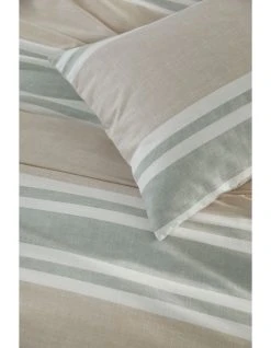 Hot Sale 🛒 Martha Stewart Meridian Stripe Quilt Cover Set Multicolour 🔥 -Bedroom Sales Store 857706040 5 720x928