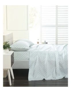 Outlet 💯 Martha Stewart Rachel Printed Sheet Set Sage 🧨