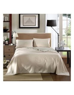 Discount 😍 Kensington 1200 Thread Count 100% Egyptian Cotton Sheet Set Stripe Hotel Grade King Sand ⭐ -Bedroom Sales Store 858078820 2 720x928