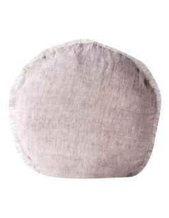 Budget 🛒 Aura Home Vintage Linen Fringe 55cm Round Cushion in Dusk 😍