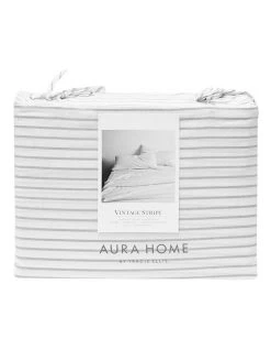 Hot Sale ⌛ Aura Home Vintage Stripe Sheet Set in Dove 🎁 -Bedroom Sales Store 868789810 868790530 4 720x928