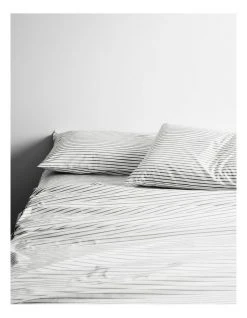 Best Sale 🔥 Aura Home Vintage Stripe Sheet Set in Smoke 👏