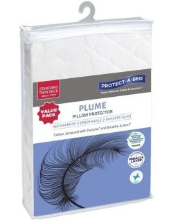 Best deal ✨ Protect-A-Bed Plume Cotton Waterproof Pillow Protectors Twin Pack ⭐